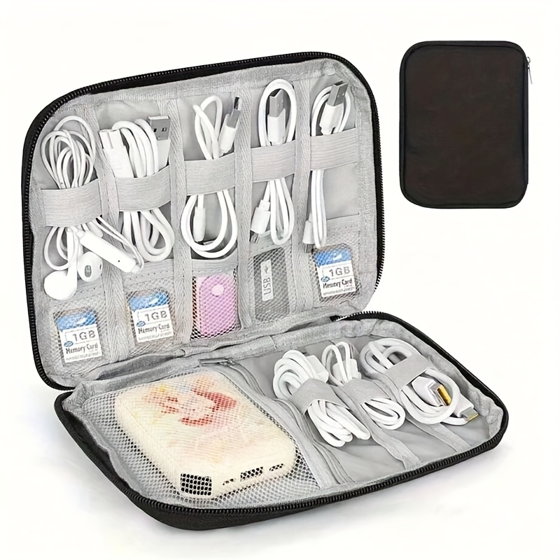 Tech Accessories Travel Organizer Pouch - 1 Stück Reise-Kabel-Organizer-Etui, Mehrfach-Taschen-Box für elektronisches
